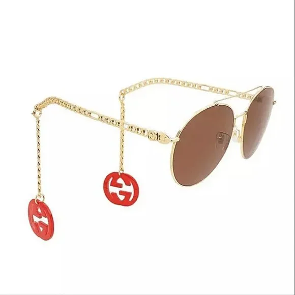 Gucci | Accessories | Gucci 6mm Gg Charm Aviator Sunglasses  display picture 1
